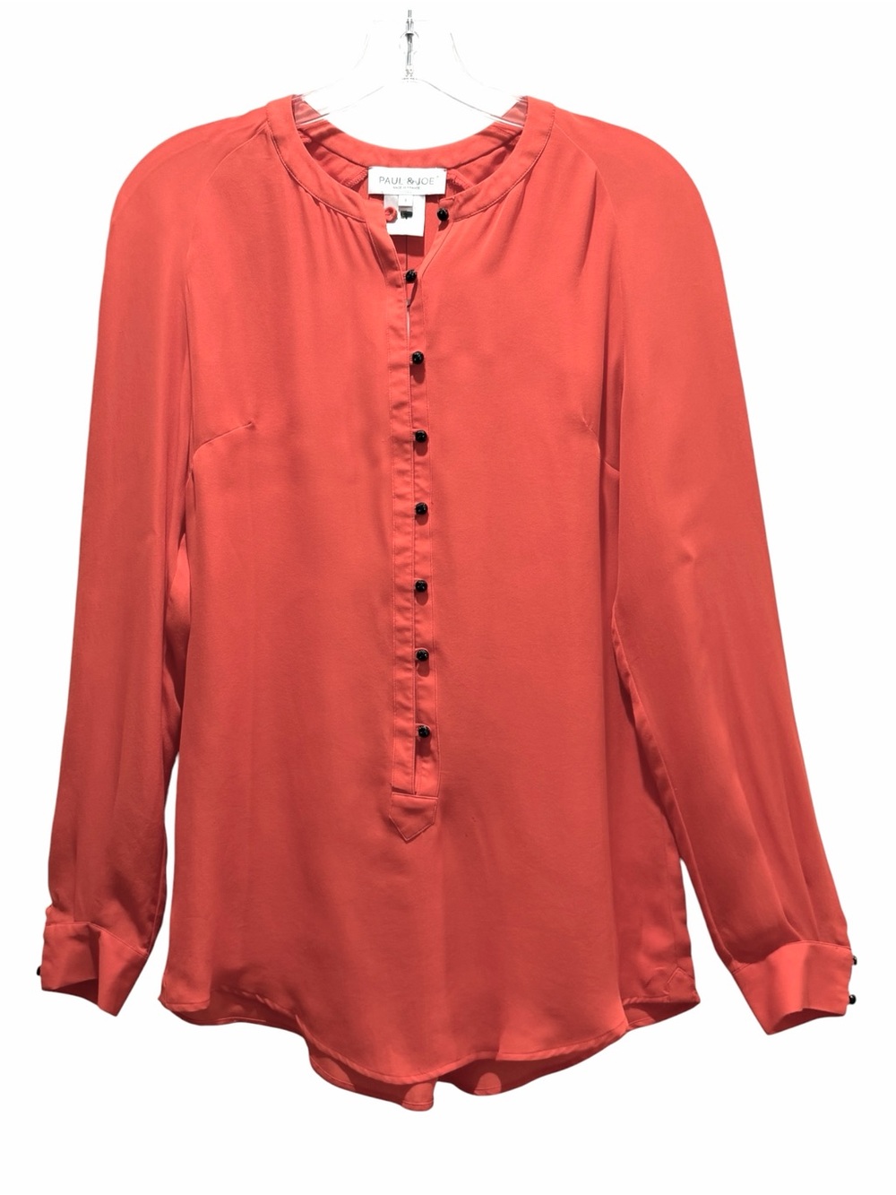 Paul & Joe Orange French Silk Button-up Blouse from The Real Real - Size